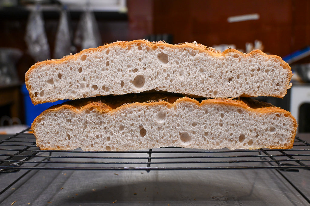 Focaccia alta e soffice