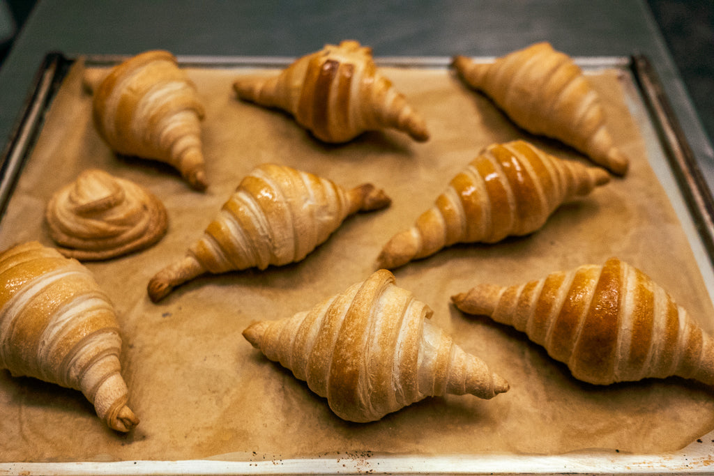 "Cornetti" di pasta sfoglia senza lievito