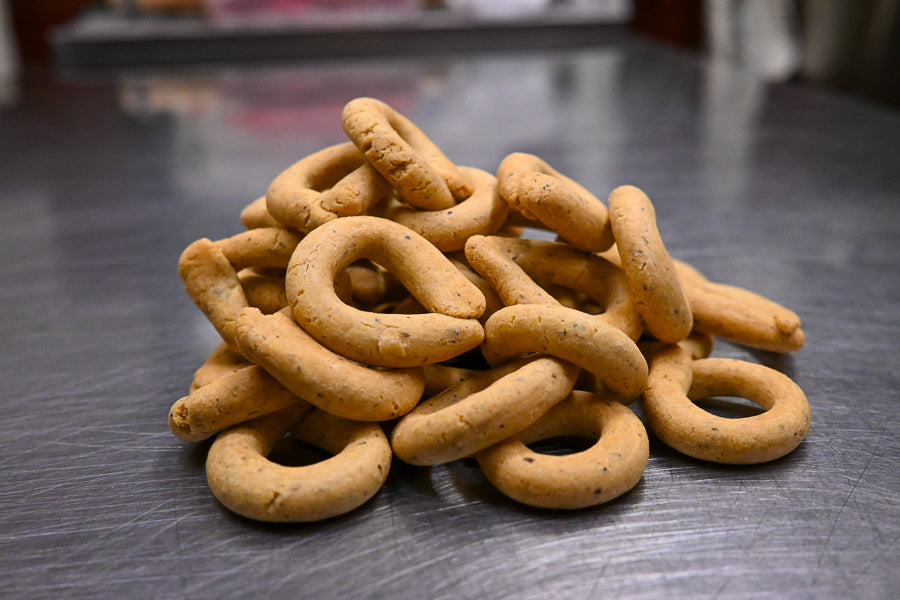 Taralli con burro di arachidi senza lievito