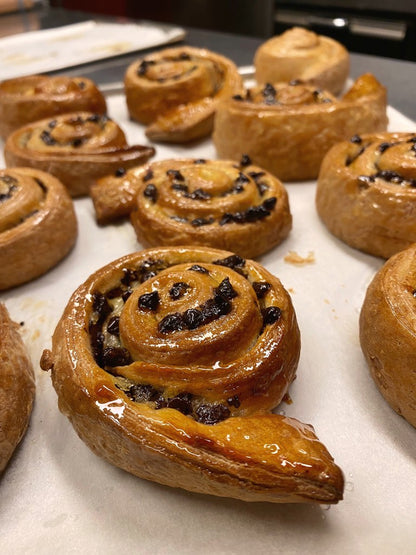 Danesi sfogliati con crema e cioccolato