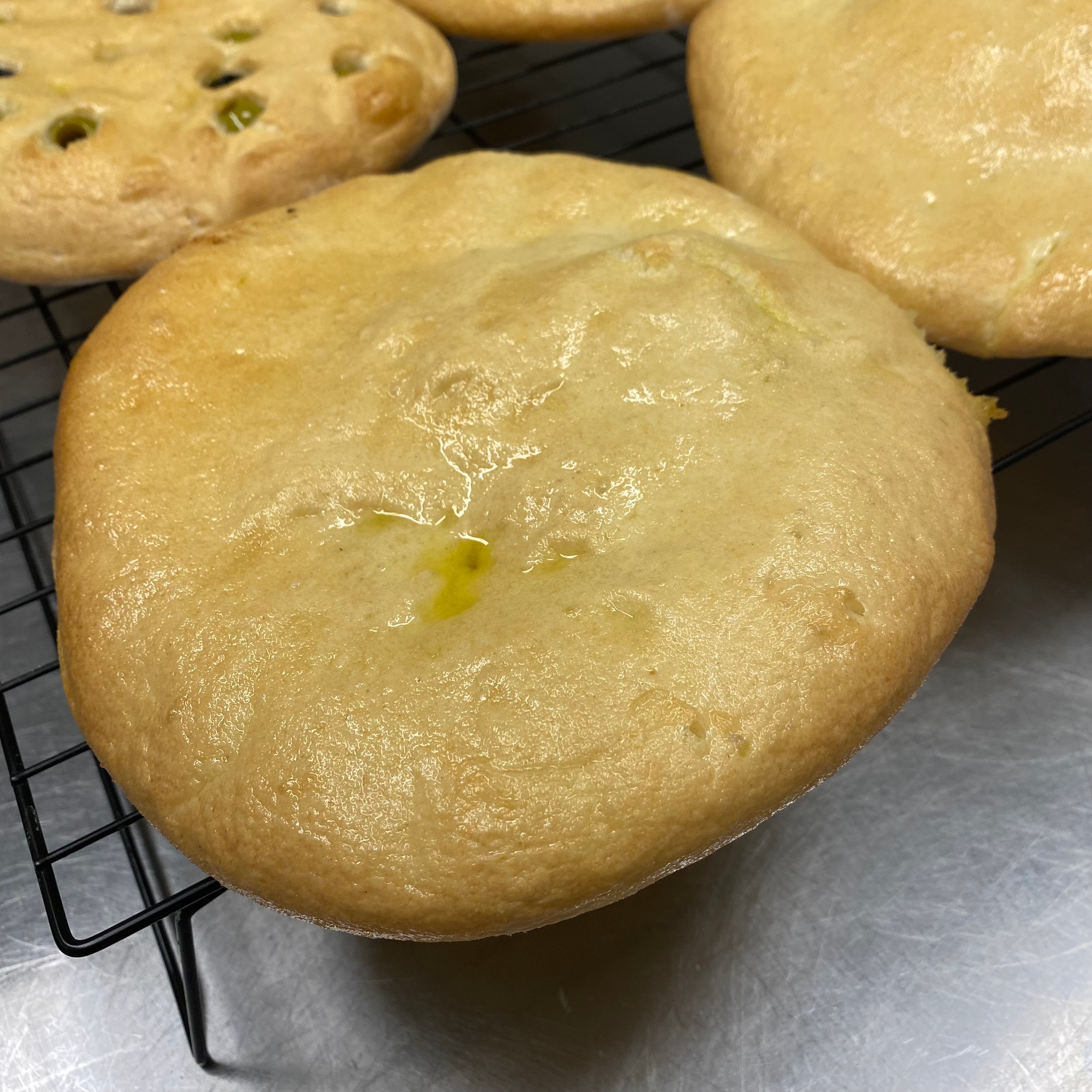 Focaccia bread with extra virgin olive oil